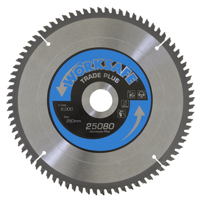 Sealey Ø250 x 30mm Aluminium Cutting TCT Saw Blade - 80tpu 25080/Ali
