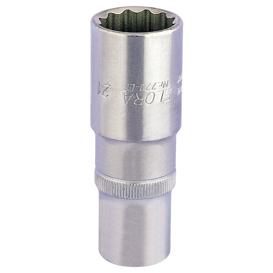 Elora Deep Bi-Hexagon Socket, 1/2" Sq. Dr., 21mm DRA-25135