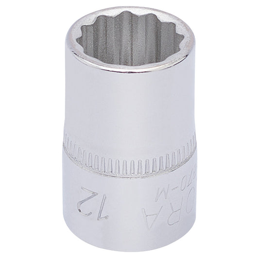 Elora Bi-Hexagon Socket, 3/8" Sq. Dr., 12mm DRA-25888