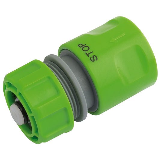 Draper Garden Hose Connector with Water Stop Feature, 1/2" DRA-25902