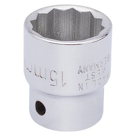 Elora Bi-Hexagon Socket, 3/8" Sq. Dr., 15mm DRA-25911