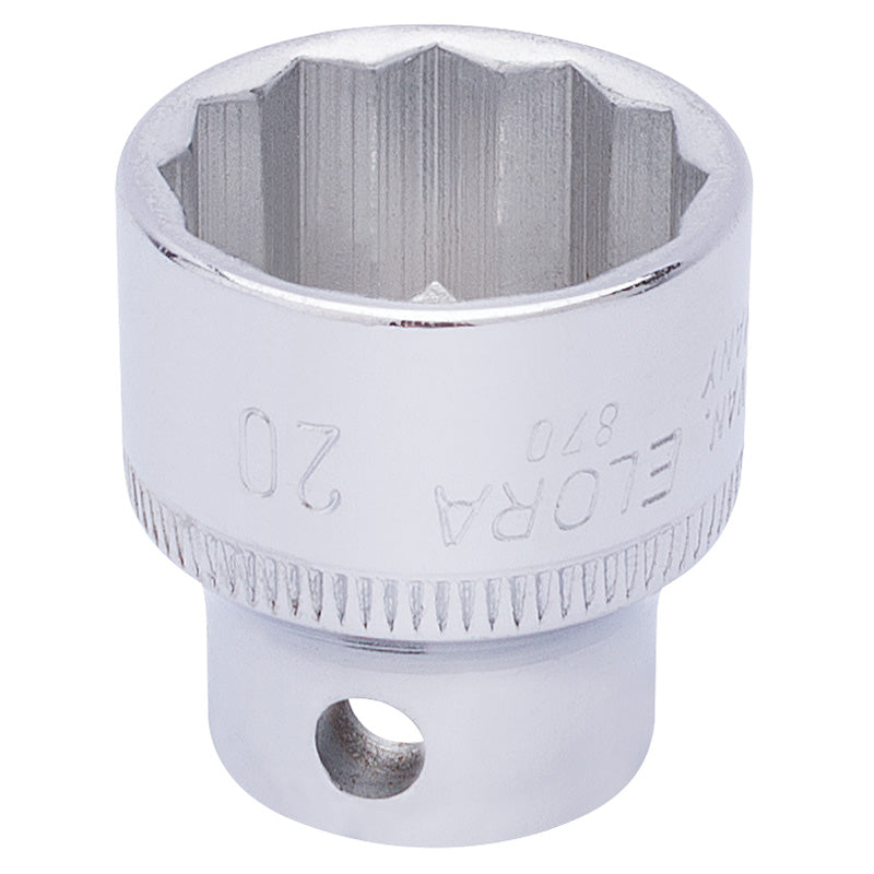 Elora Bi-Hexagon Socket, 3/8" Sq. Dr., 20mm DRA-25961