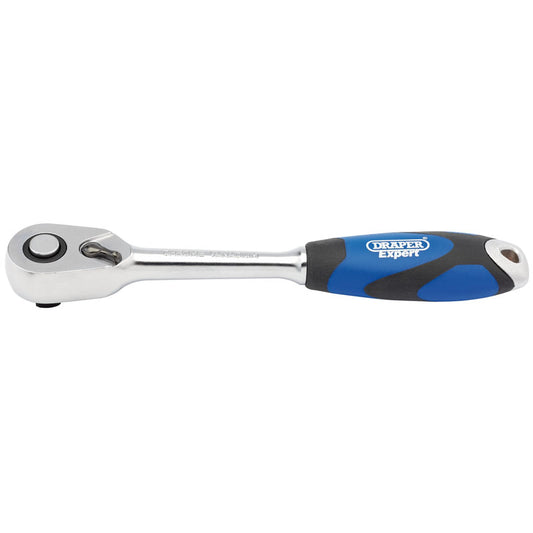 Draper Soft Grip Reversible Ratchet, 3/8" Sq. Dr., 72 Tooth DRA-26503