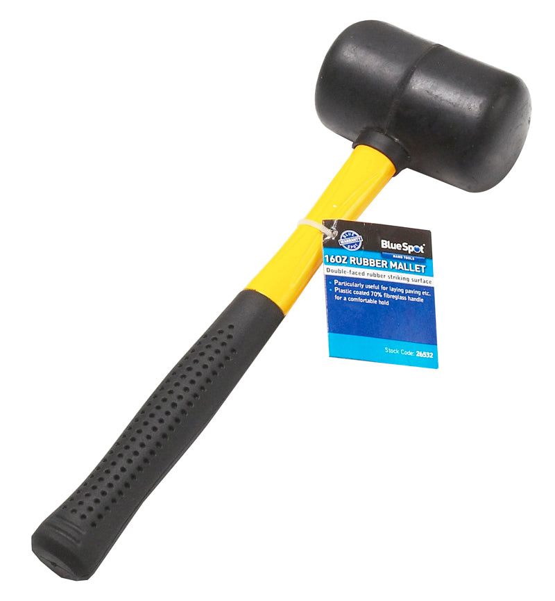 BlueSpot 16oz (450g) Fibreglass Rubber Mallet 26532