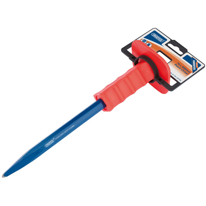 Draper Point Chisel with Hand Guard, 300 x 16mm DRA-26766