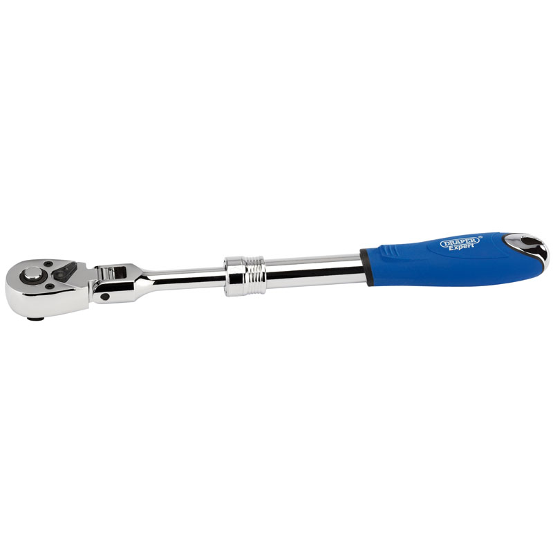 Draper Flexible Head Extending Reversible Ratchet, 3/8" Sq. Dr., 72 Tooth DRA-26810