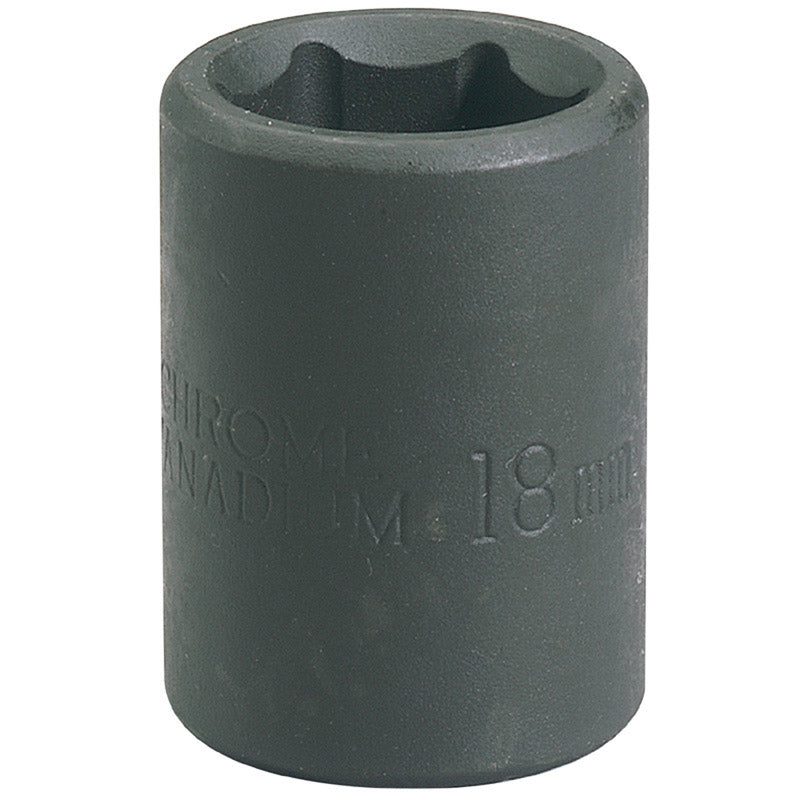 Draper Impact Socket, 1/2" Sq. Dr., 18mm (Sold Loose) DRA-26886