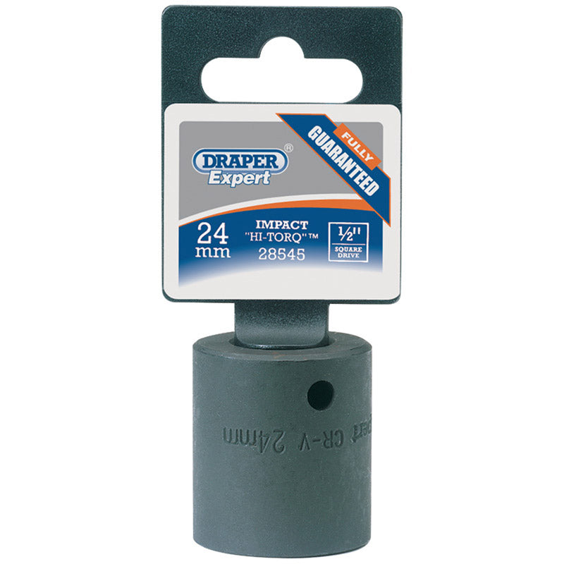 Draper Impact Socket, 1/2" Sq. Dr., 24mm DRA-28545