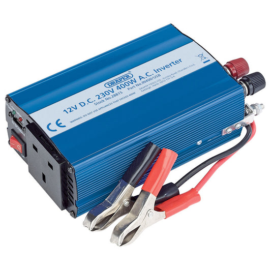 Draper 12V DC-AC Inverter, 400W DRA-28815
