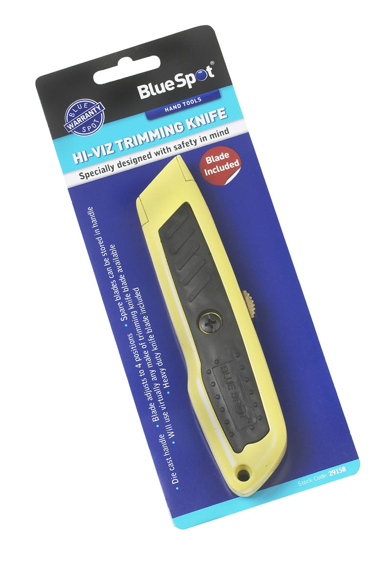 BlueSpot Soft Grip Hi-Vis Retractable Knife 29158