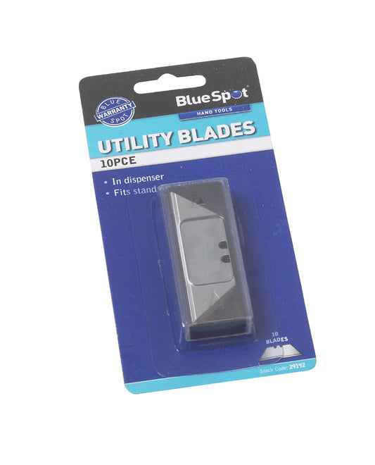 BlueSpot 10 PCE Utility Blades In Dispenser 29192