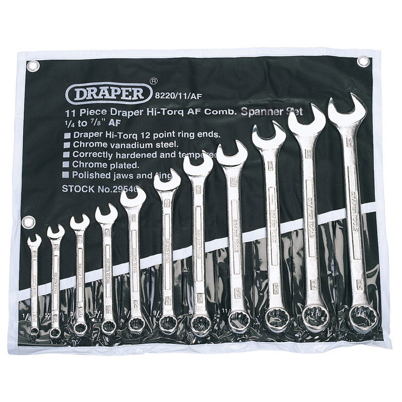 Draper Expert HI-TORQ® ; Imperial Combination Spanner Set (11 Piece) DRA-29546