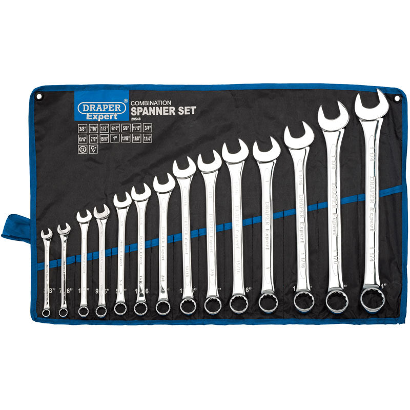 Draper Expert HI-TORQ® ; Imperial Combination Spanner Set (14 Piece) DRA-29548