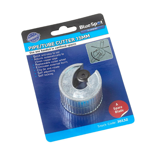 BlueSpot 15mm Pipe And Tube Cutter With Extra Blade 30132