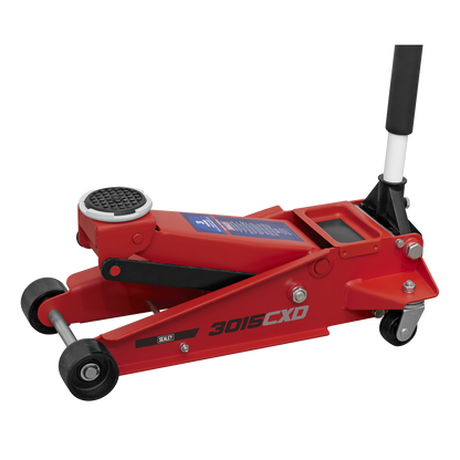 Sealey 3tonne Trolley Jack with Super Rocket Lift 3015CXD