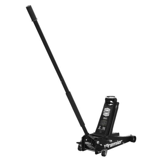 Sealey 3tonne Trolley Jack with Rocket Lift - Black 3040AB