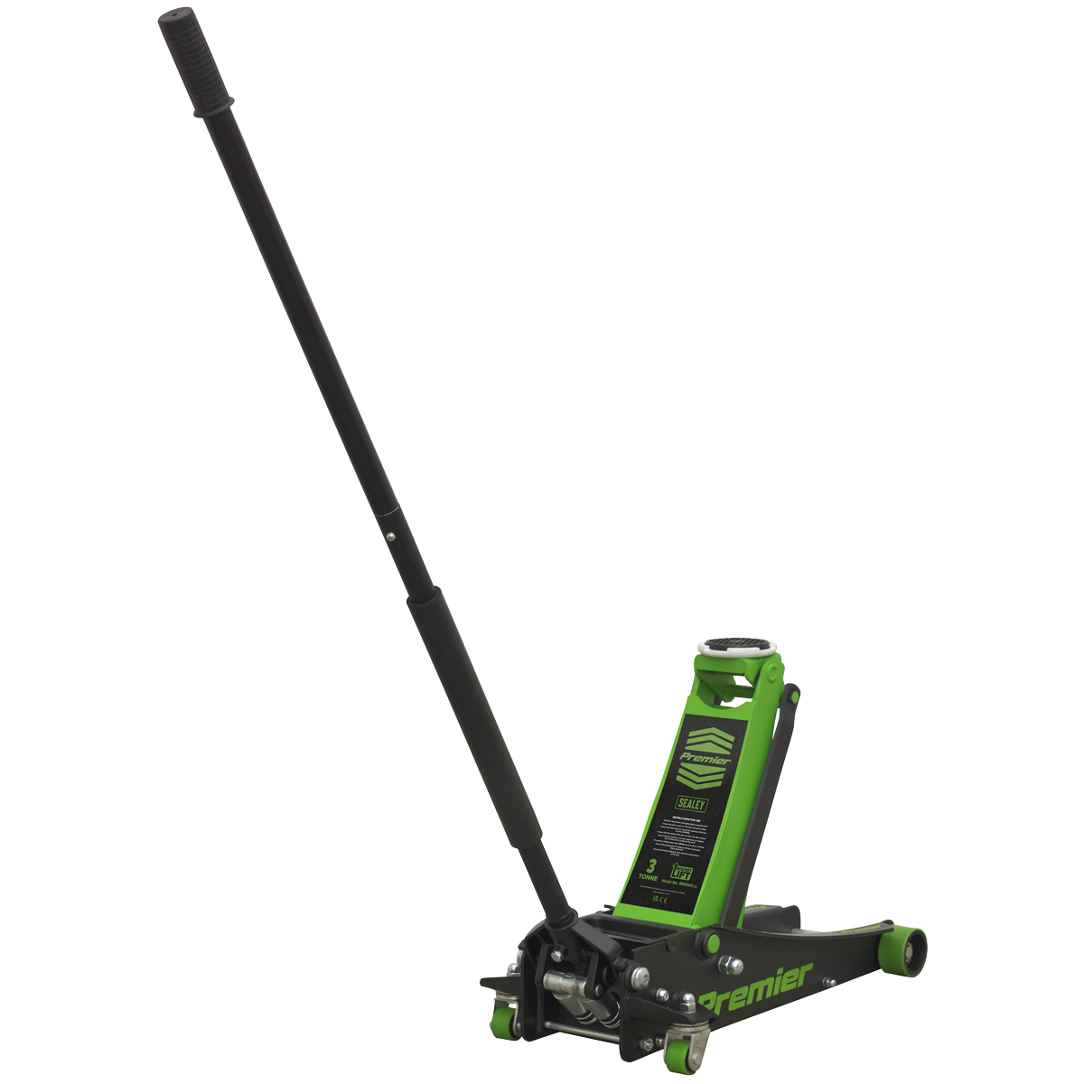 Sealey 3tonne Trolley Jack with Rocket Lift - Green 3040AG