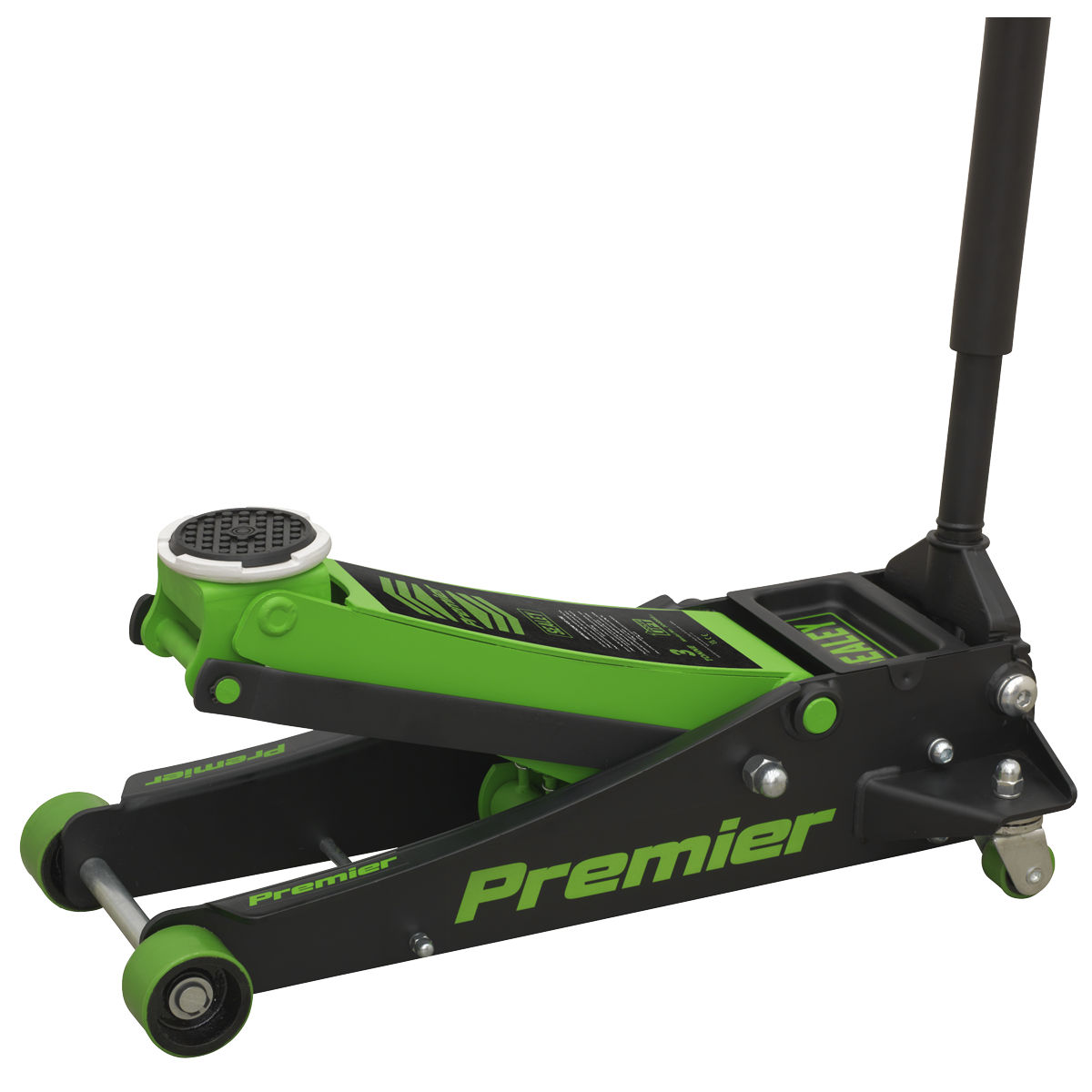 Sealey 3tonne Trolley Jack with Rocket Lift - Green 3040AG