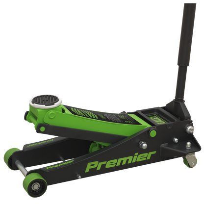 Sealey 3tonne Trolley Jack with Rocket Lift - Green 3040AG