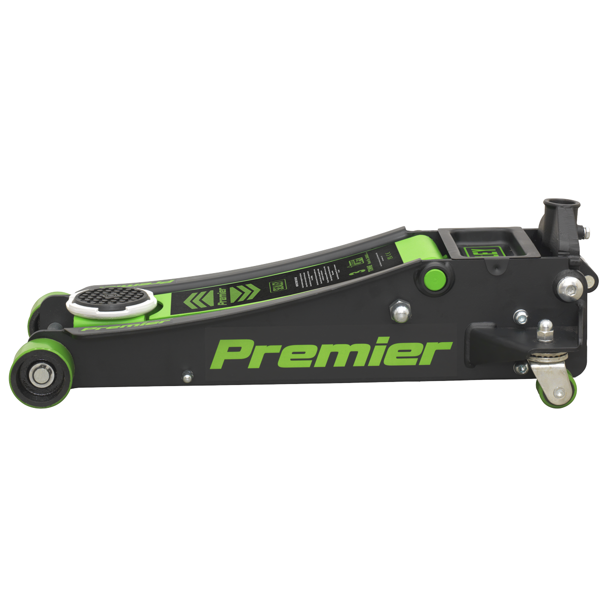 Sealey 3tonne Trolley Jack with Rocket Lift - Green 3040AG