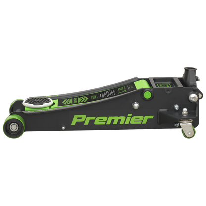 Sealey 3tonne Trolley Jack with Rocket Lift - Green 3040AG