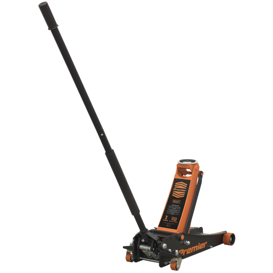 Sealey 3tonne Trolley Jack with Rocket Lift - Orange 3040AO