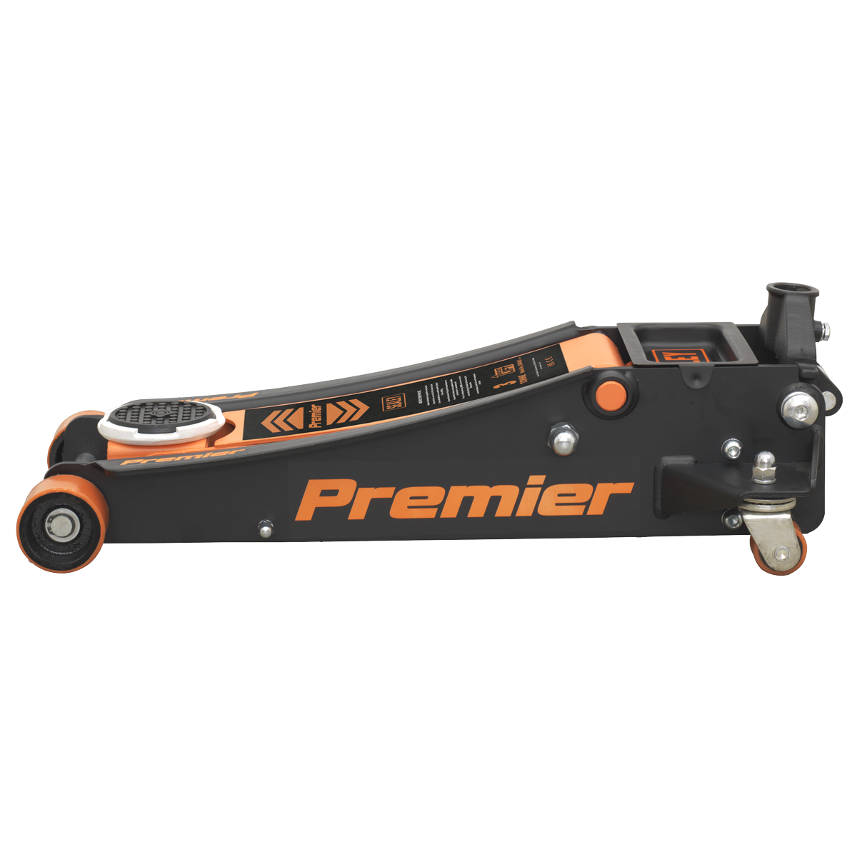 Sealey 3tonne Trolley Jack with Rocket Lift - Orange 3040AO