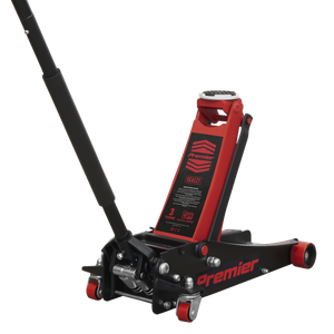 Sealey 3tonne Trolley Jack with Rocket Lift - Red 3040AR