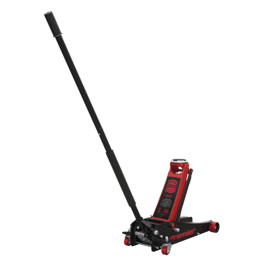 Sealey 3tonne Trolley Jack with Rocket Lift - Red 3040AR
