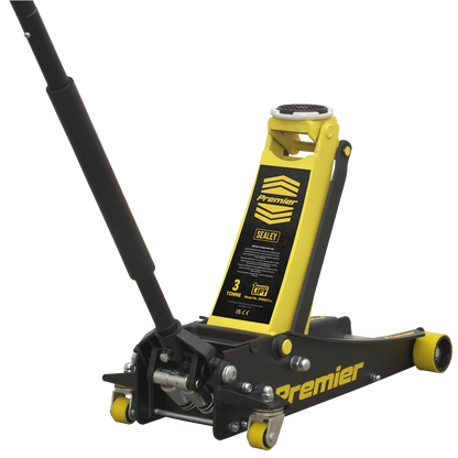 Sealey 3tonne Trolley Jack with Rocket Lift - Yellow 3040AY