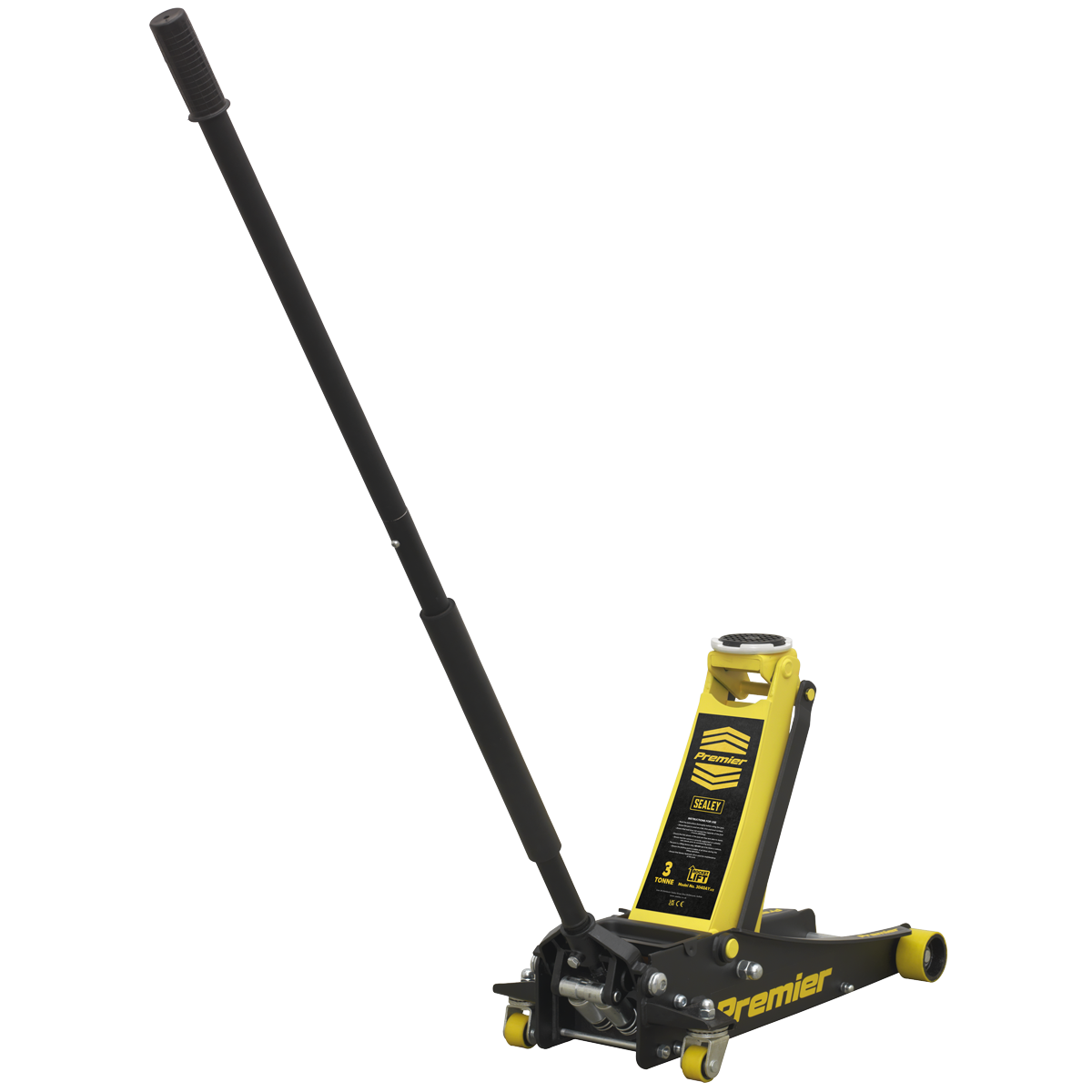 Sealey 3tonne Trolley Jack with Rocket Lift - Yellow 3040AY