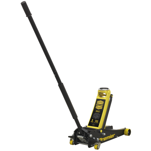 Sealey 3tonne Trolley Jack with Rocket Lift - Yellow 3040AY