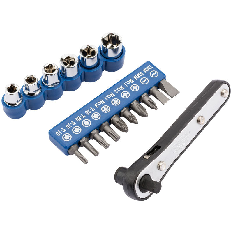 Draper Offset Ratchet Screw and Socket Driver Set (17 Piece) DRA-30781