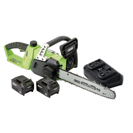 Draper D20 40V Chainsaw, 2 x 4.0Ah Batteries, 1 x Fast Charger DRA-30903