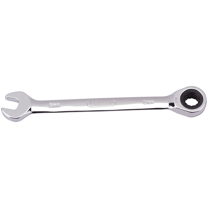 Draper Metric Ratcheting Combination Spanner, 8mm DRA-31005