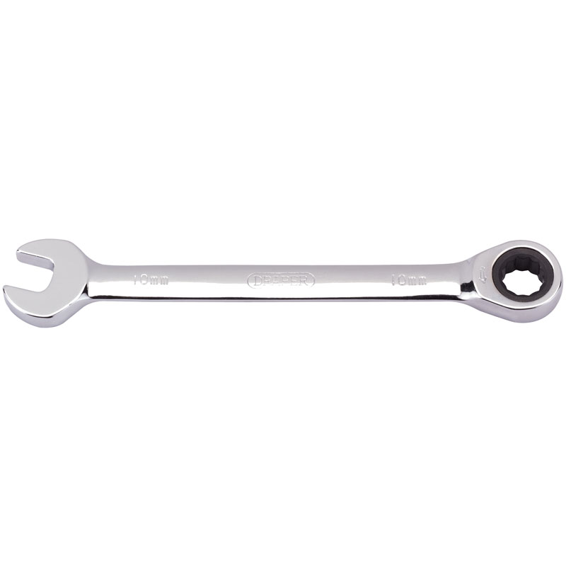 Draper Metric Ratcheting Combination Spanner, 10mm DRA-31007