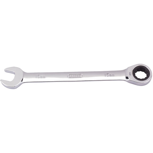 Draper Metric Ratcheting Combination Spanner, 15mm DRA-31012