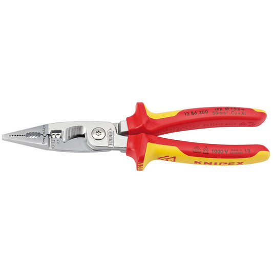 Knipex 13 86 200 SB VDE Electricians Universal Installation Pliers, 200mm DRA-31460