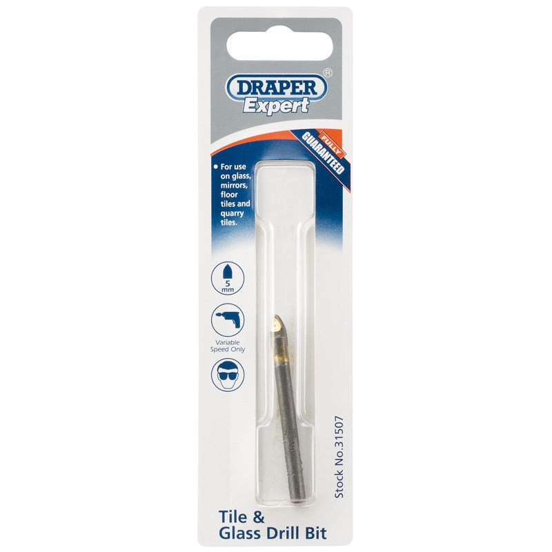 Draper Tile and Glass Drill Bit, 5mm DRA-31507