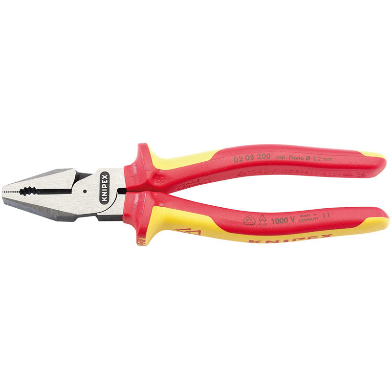 Knipex 02 08 200UKSBE VDE Fully Insulated High Leverage Combination Pliers, 200mm DRA-31861