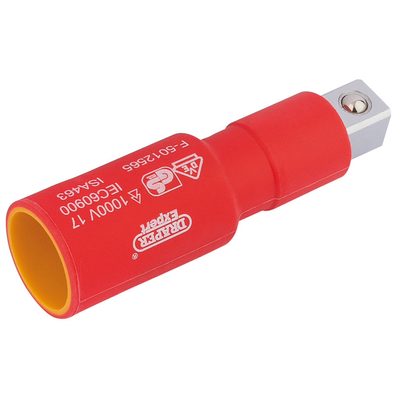 Draper VDE Approved Fully Insulated Extension Bar, 1/2" Sq. Dr., 75mm DRA-32103
