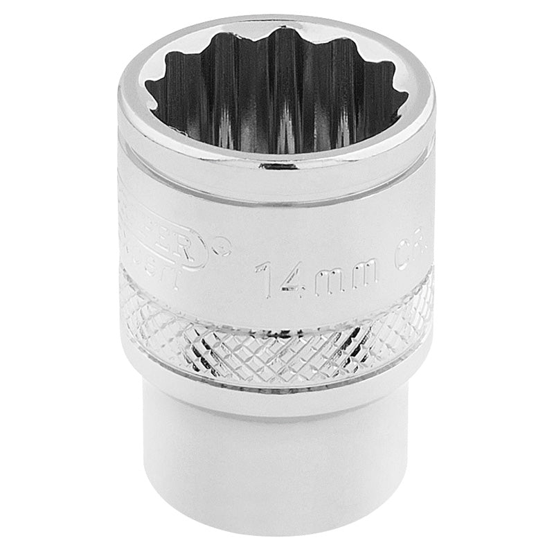 Draper HI-TORQ® ; 12 Point Socket, 3/8" Sq. Dr., 14mm DRA-32777