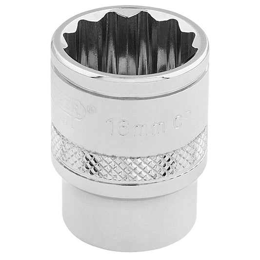 Draper HI-TORQ® ; 12 Point Socket, 3/8" Sq. Dr., 16mm DRA-32780