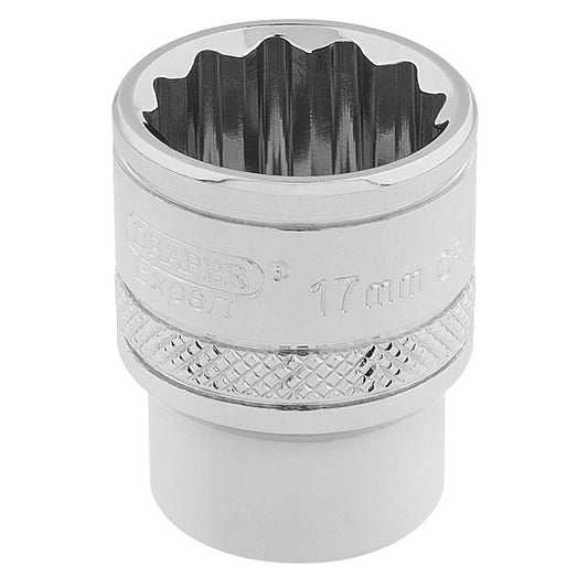 Draper HI-TORQ® ; 12 Point Socket, 3/8" Sq. Dr., 17mm DRA-32781