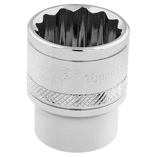 Draper HI-TORQ® ; 12 Point Socket, 3/8" Sq. Dr., 18mm DRA-32786