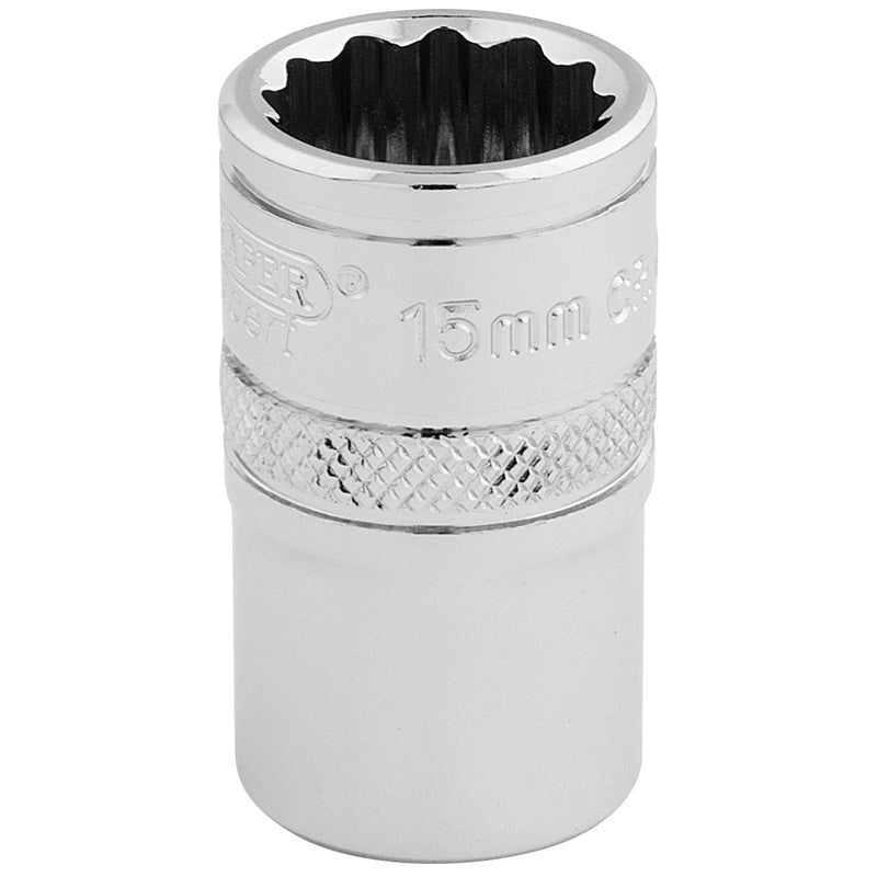 Draper HI-TORQ® ; 12 Point Socket, 1/2" Sq. Dr., 15mm DRA-33136