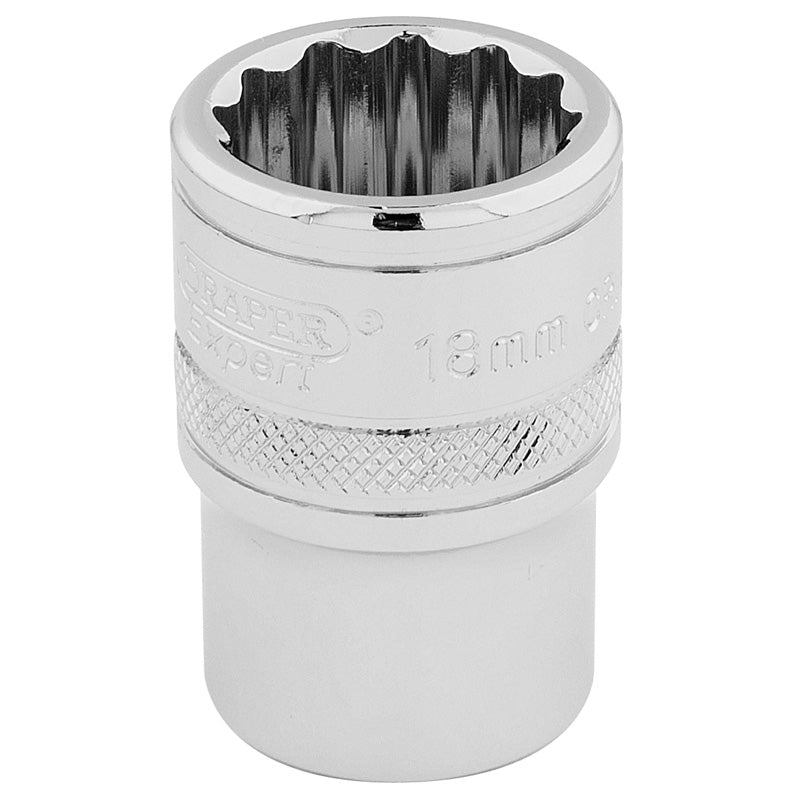 Draper HI-TORQ® ; 12 Point Socket, 1/2" Sq. Dr., 18mm DRA-33202