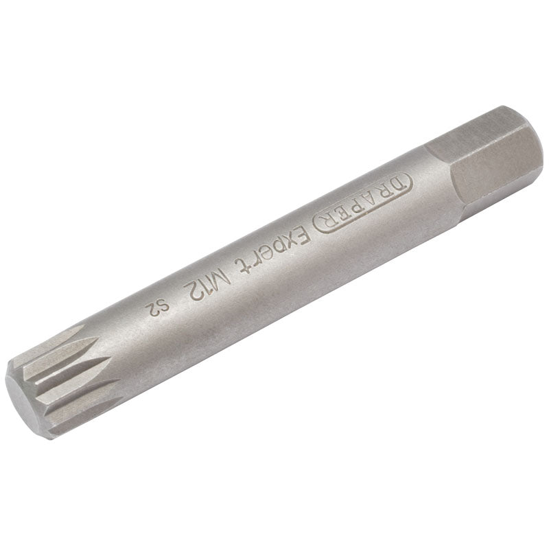 Draper M12 x 75mm Spline 10mm Insert Bit for Mechanic's Bit Sets DRA-33349