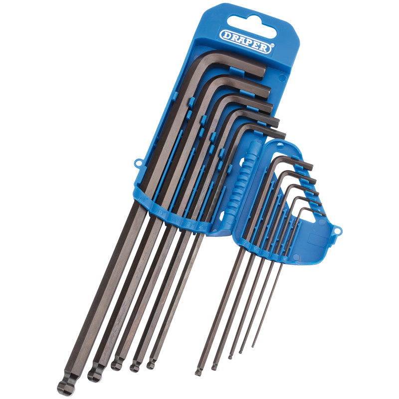 Draper Extra Long Imperial Hex. and Ball End Hex. Key Set (10 Piece) DRA-33723