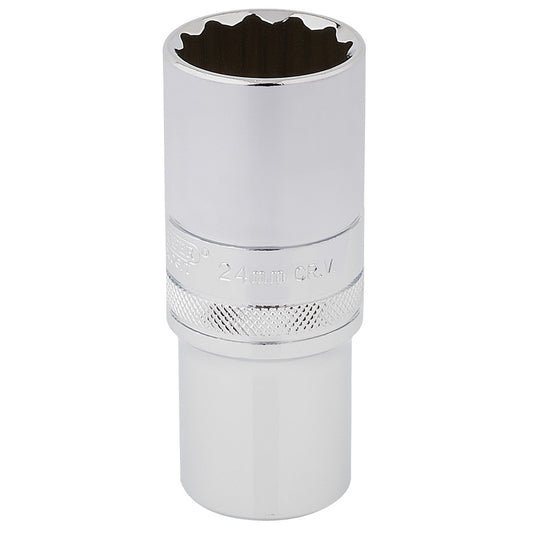 Draper HI-TORQ® ; 12 Point Deep Socket, 1/2" Sq. Dr., 24mm DRA-33802